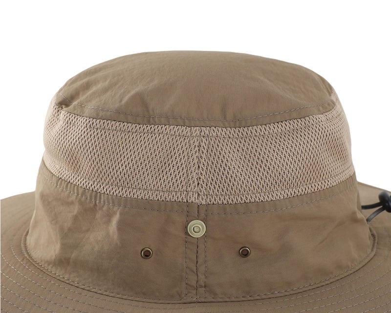 Connectyle Outdoor Mesh Sun Hat Wide Brim Sun Protection Hat Summer Fishing Hunting Hiking Gardenig Hat Dark Khaki - Image 4
